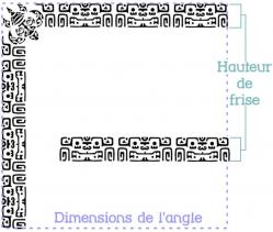 Angle frise polynesienne tortue frise tahitienne pochoir