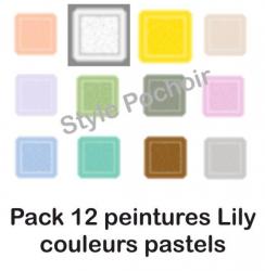 Pack 12 peintures lily vives paintstick huile