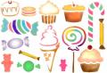 Pochoir scrapbooking bonbons gateaux